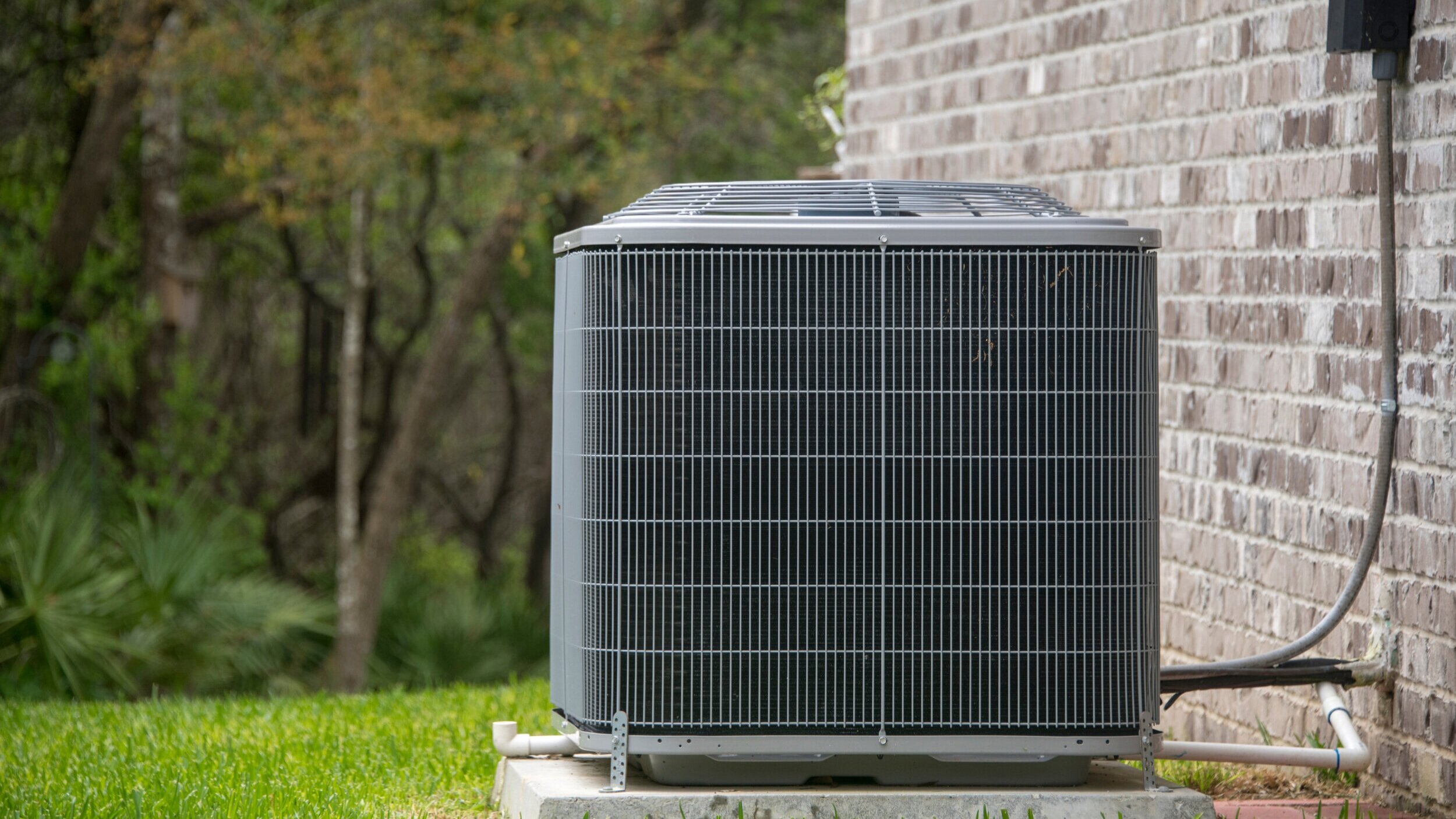 A properly maintained outdoor HVAC unit
